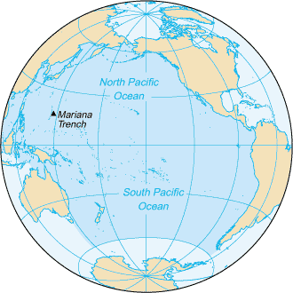 Pacific ocean map