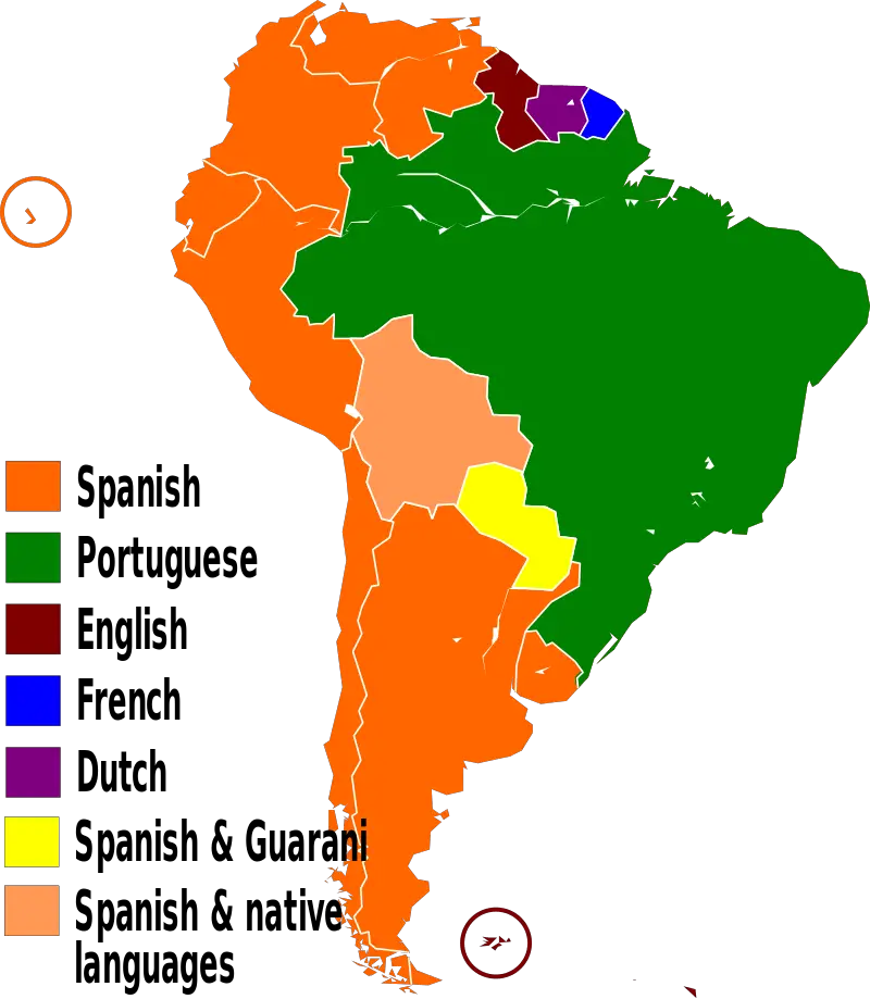 Languages spoken in South America